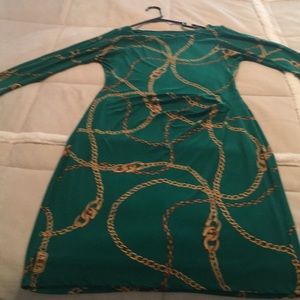 Green and gold Ralph Lauren dress